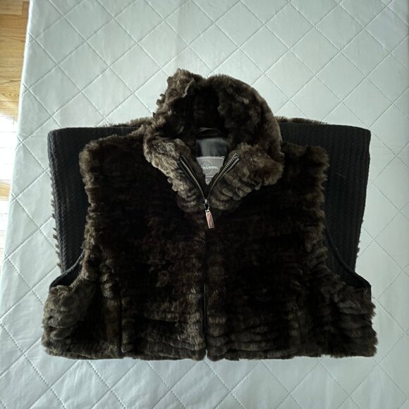 Johnston & Murphy Faux Fur and Wool Vest - Size S - Picture 10 of 17